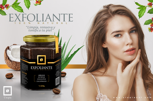 Exfoliante de café y aceite de coco