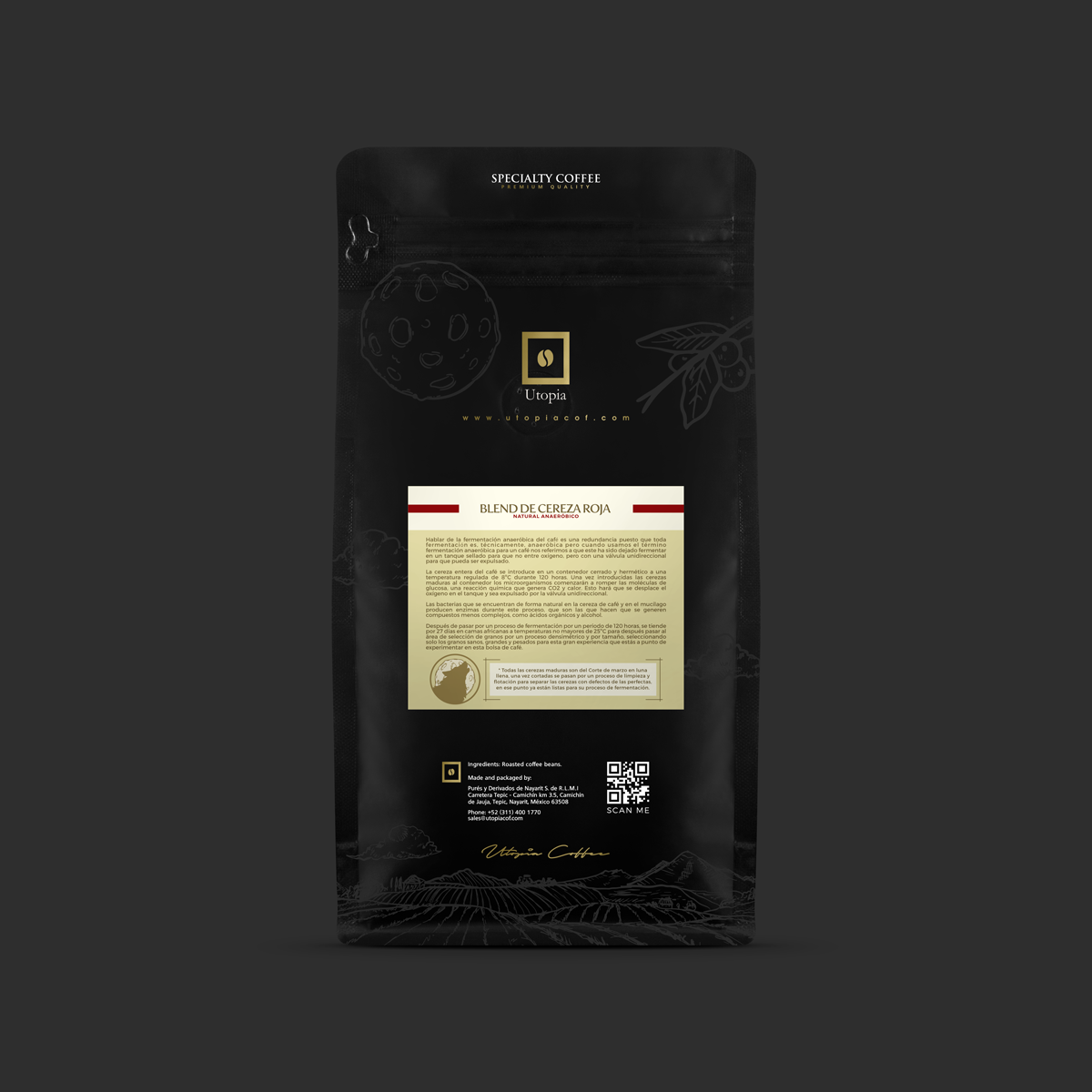 Café de especialidad cereza roja Natural Anaérobico