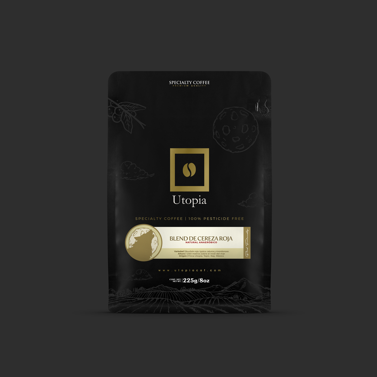 Café de especialidad cereza roja Natural Anaérobico