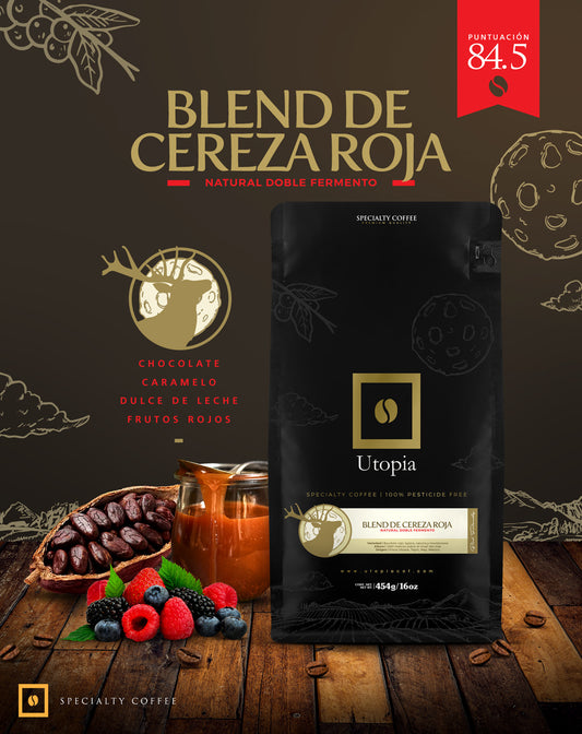 Café de especialidad cereza roja Natural doble fermento